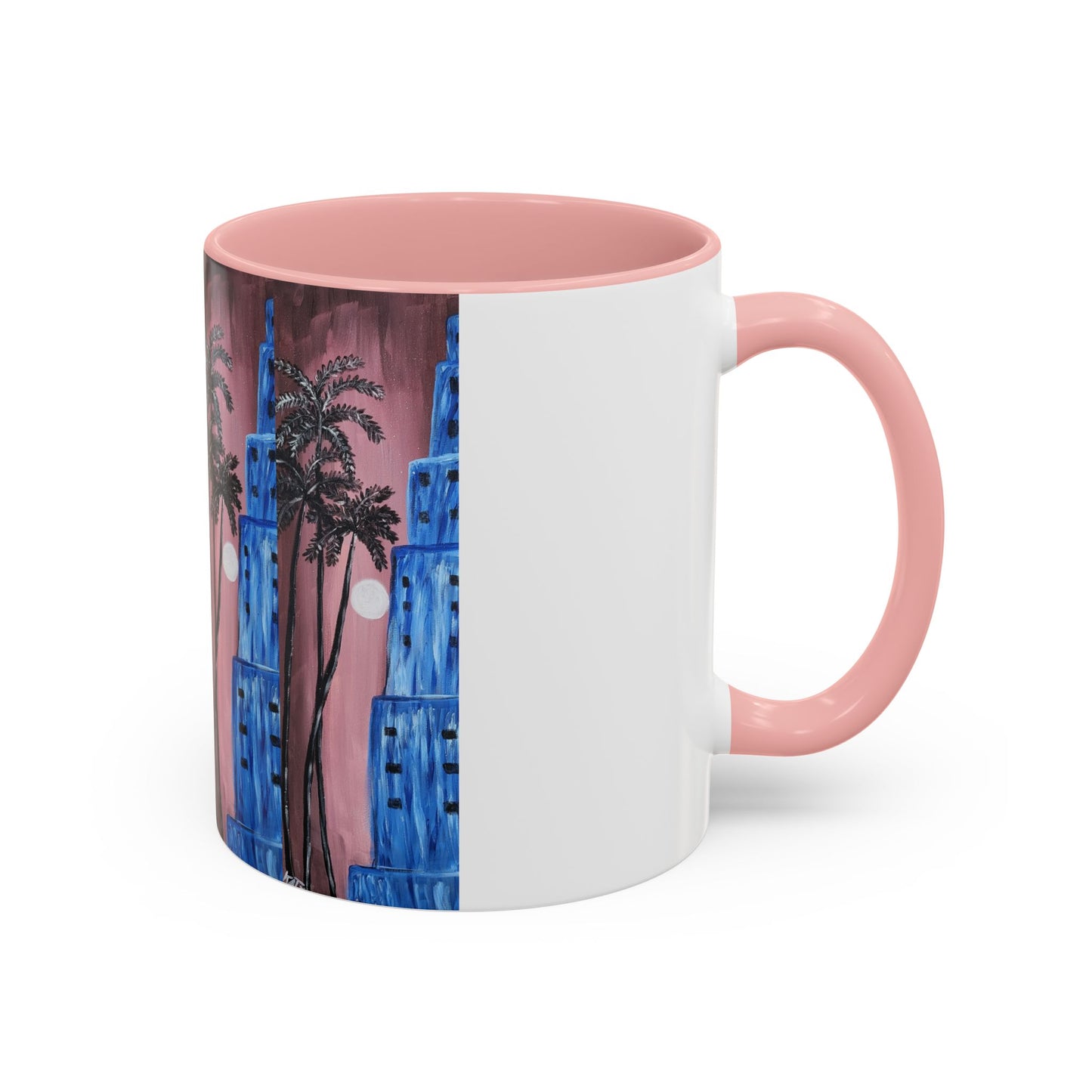 Tropical Sunset Accent Coffee Mug - 11oz & 15oz - Perfect for Beach Lovers