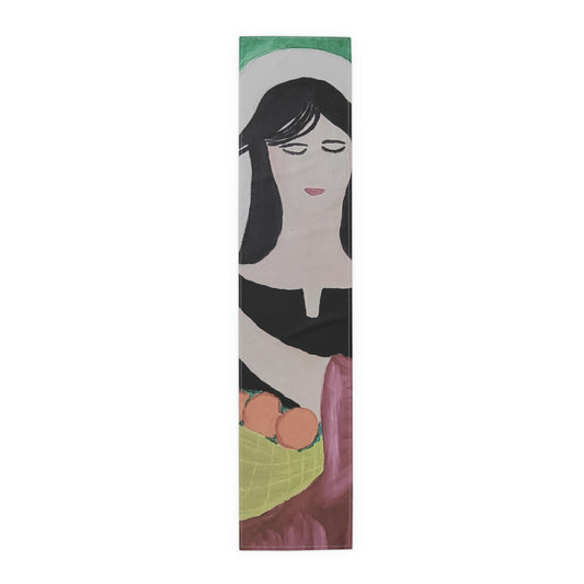 Artistic Cotton Table Runner - Contemporary Decor for Dining Spaces