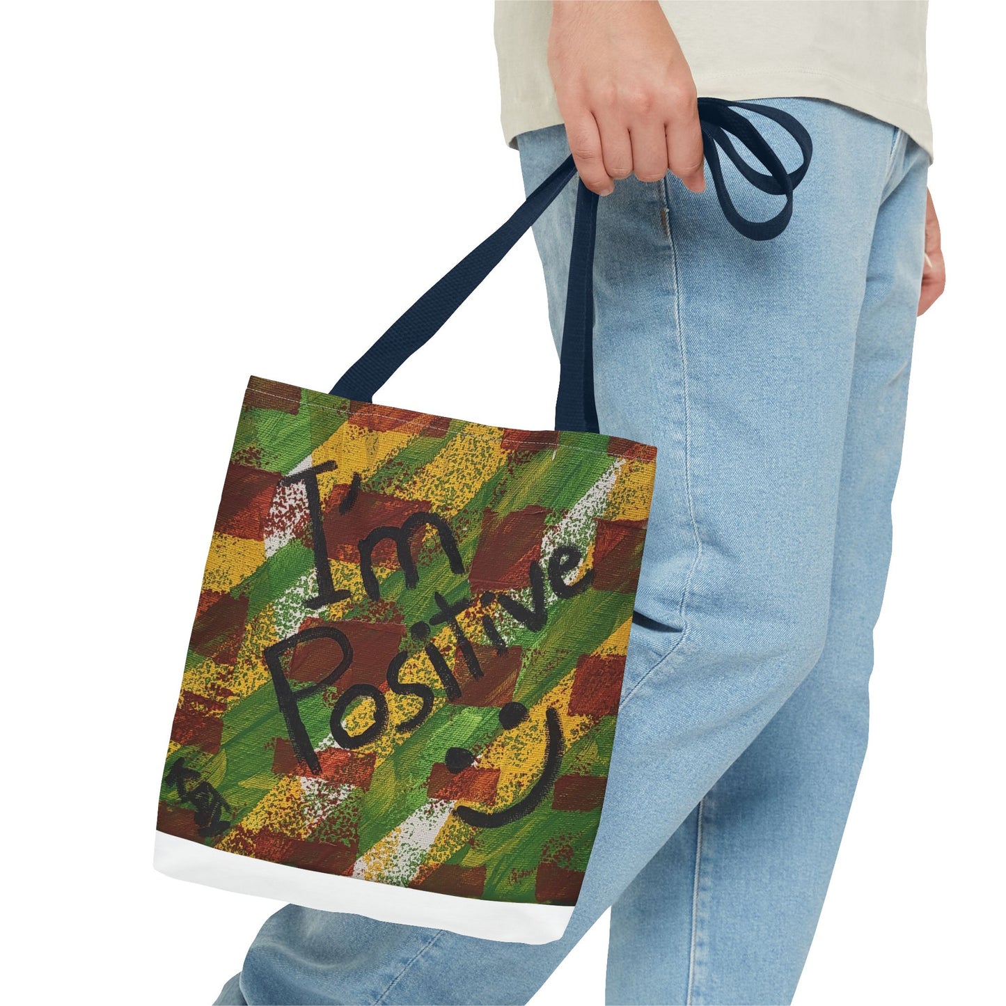 Positive Vibes Tote Bag - Eco-Friendly Reusable Carrier for Everyday Joy